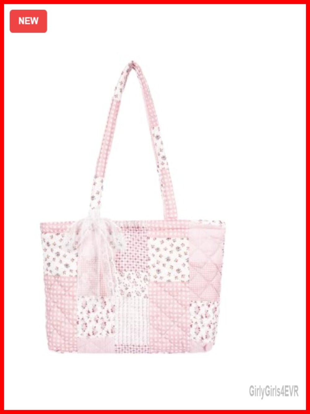Women's Quilted Cotton Tote Bag, Floral Shoulder Purse, Laptop Work Travel Bag